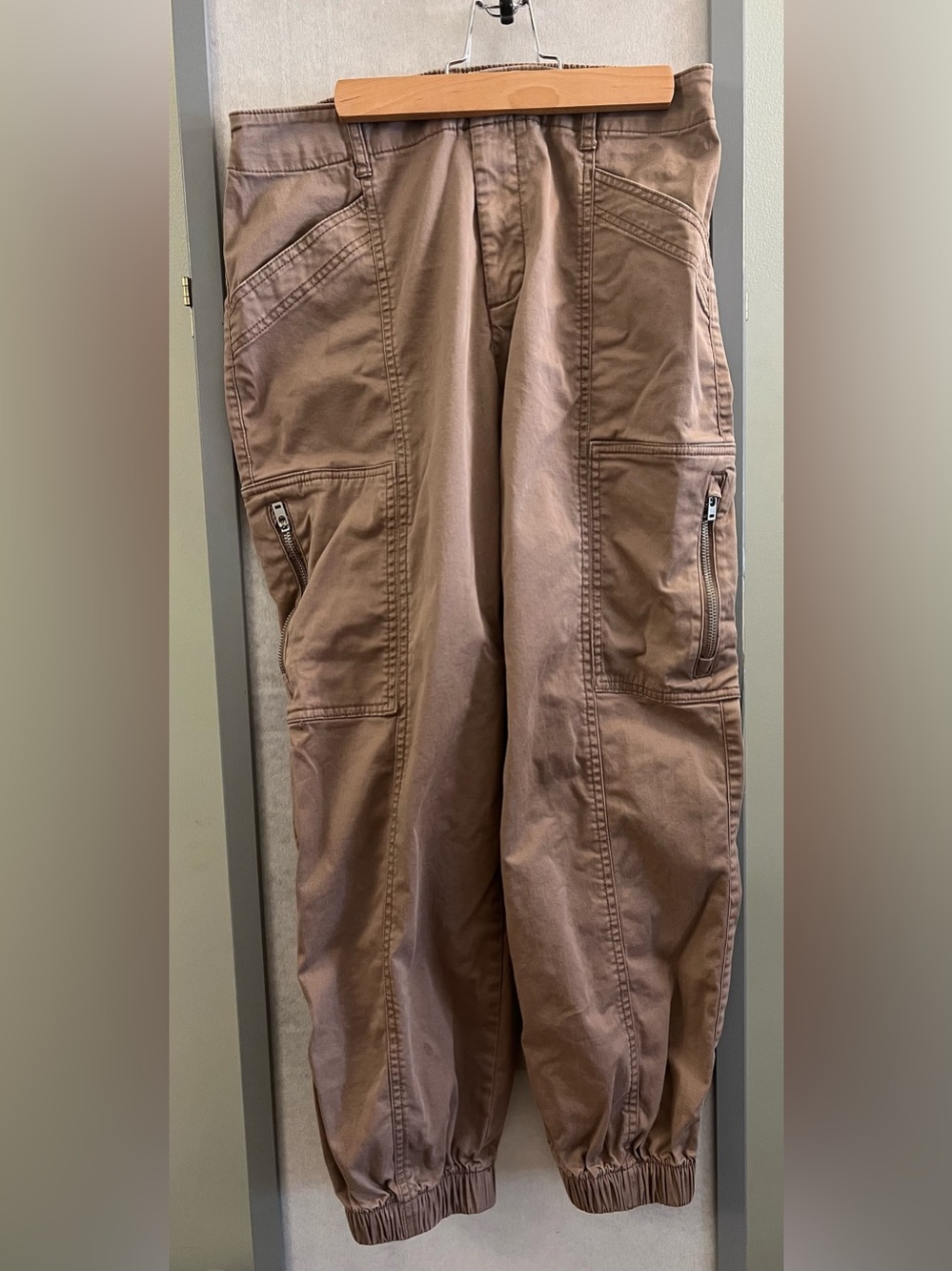 Gap Factory Size Small Downtown Jogger Women's Pants Tan Brown Cargo Cotton